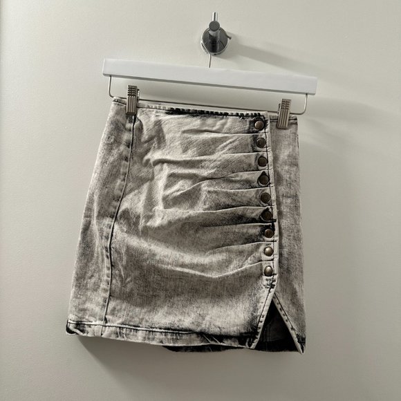 Revolve Retrofete Willa Skirt Light Acid Grey XS - Picture 4 of 7